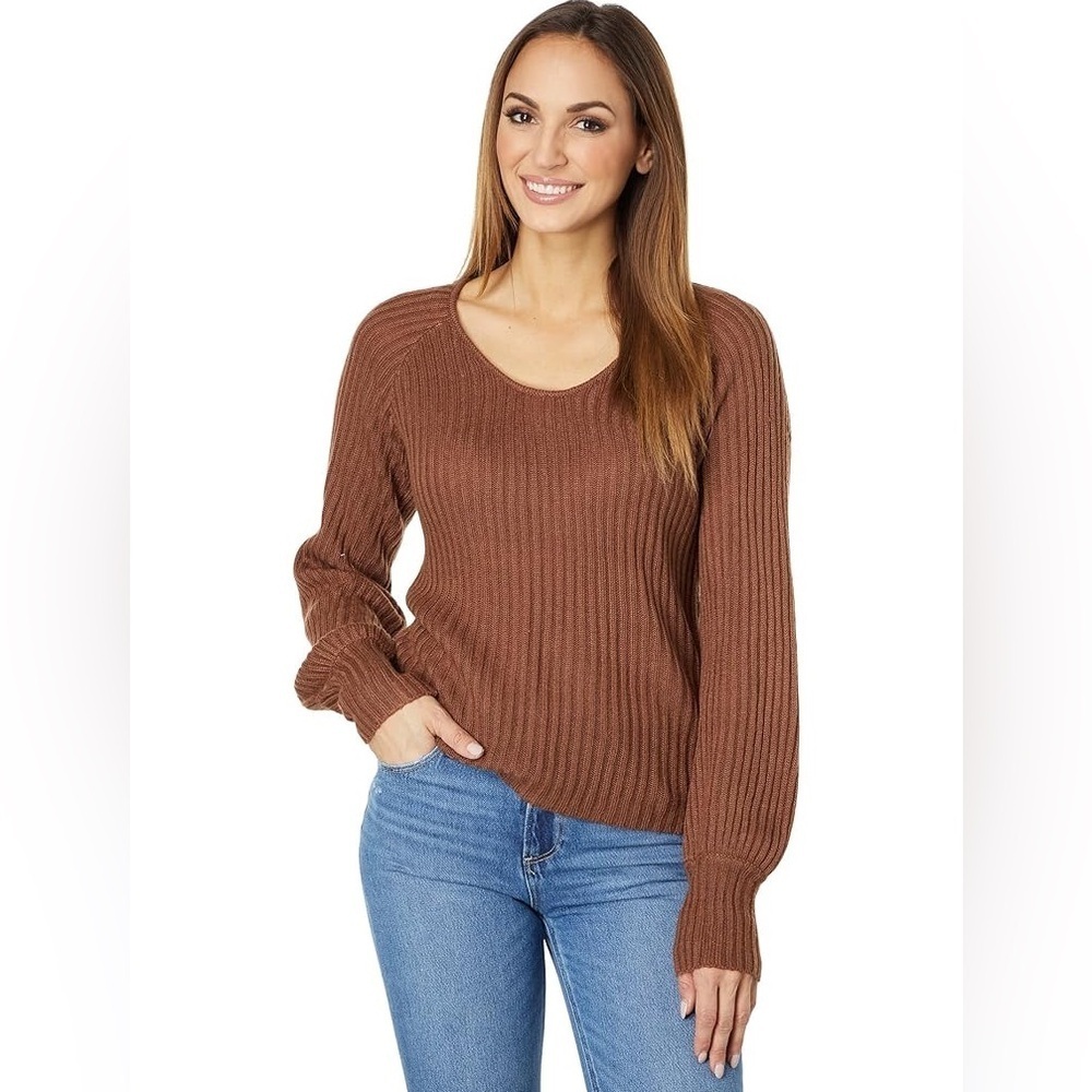 Saltwater Luxe Women Rickie Soft Sweater Spice Caramel Brown, Size  S‎